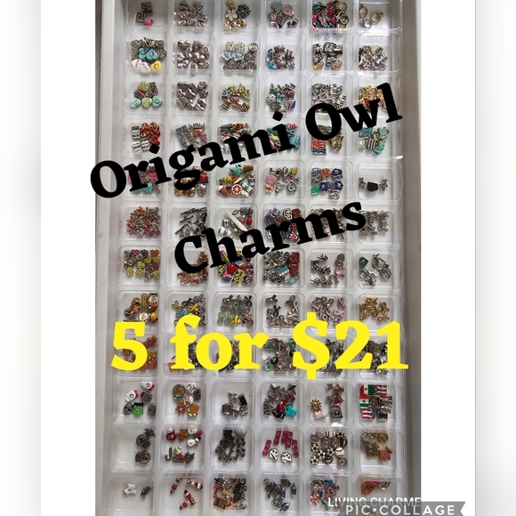 🦉 5/$21 🦉 O2 ORIGAMI OWL LIVING LOCKET FLOATING PETITE MEMORY CHARMS NEW!! - Picture 1 of 16